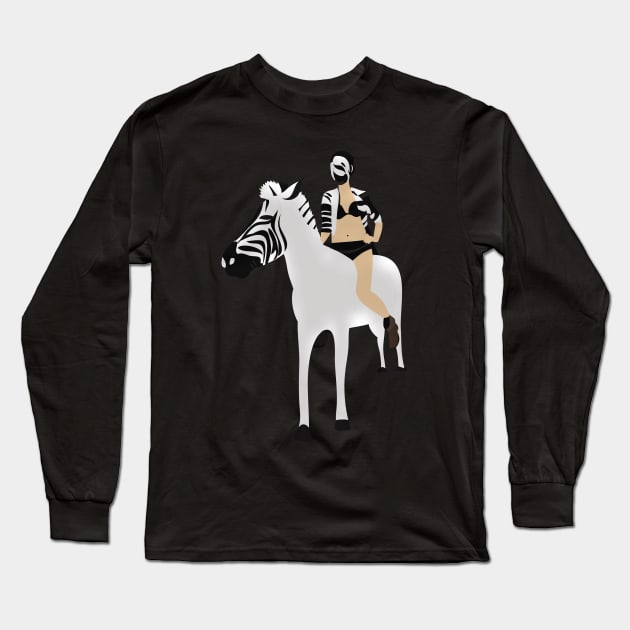 Zebra Long Sleeve T-Shirt by ROCOCO DESIGNS